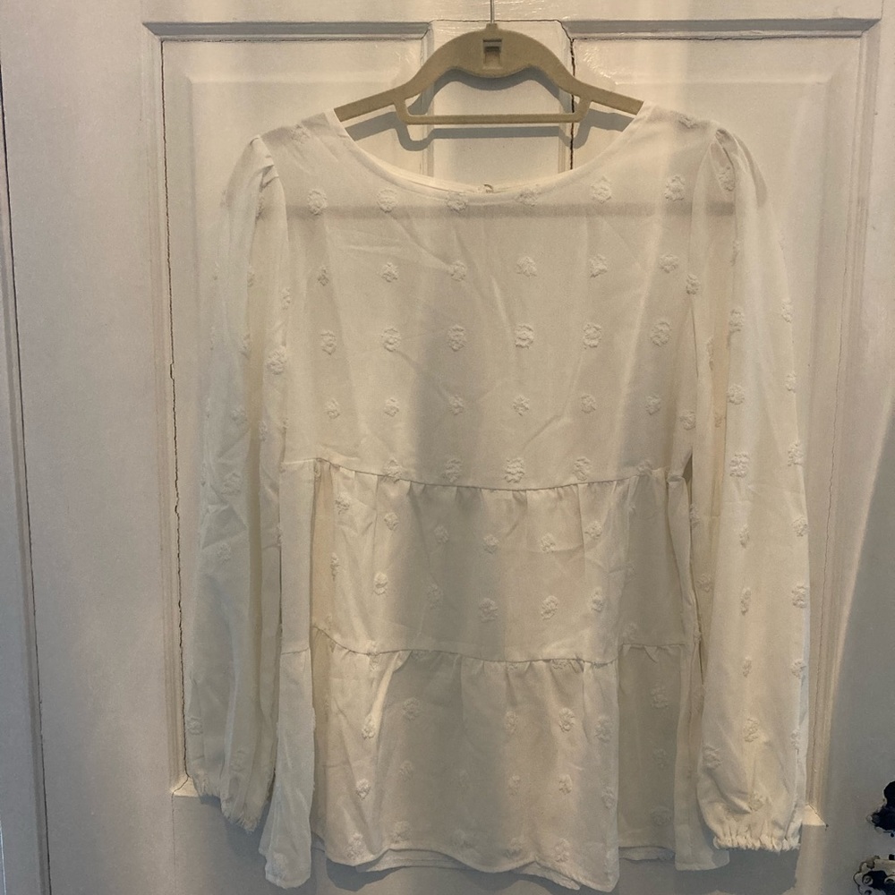 White peplum blouse